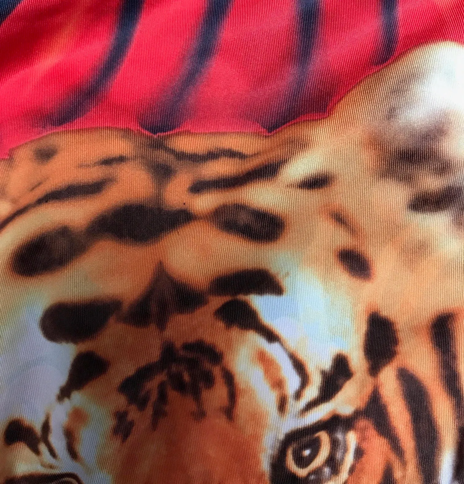 SLEEVELESS TOP RASH GUARD RED TIGER/HAWAIIAN FLORAL