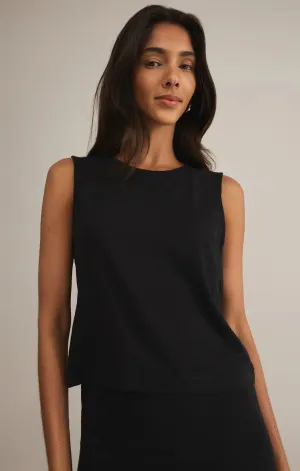 Sloane Textured Top-Black