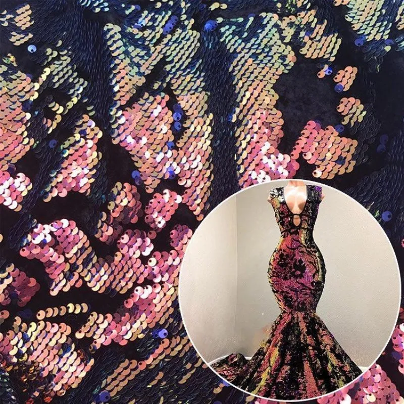 Sparkly Sequin Mermaid V-Neck Court Train Prom Dresses