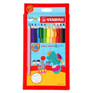 STABILO Swans Jumbo 12 Colour Pencils 1877J