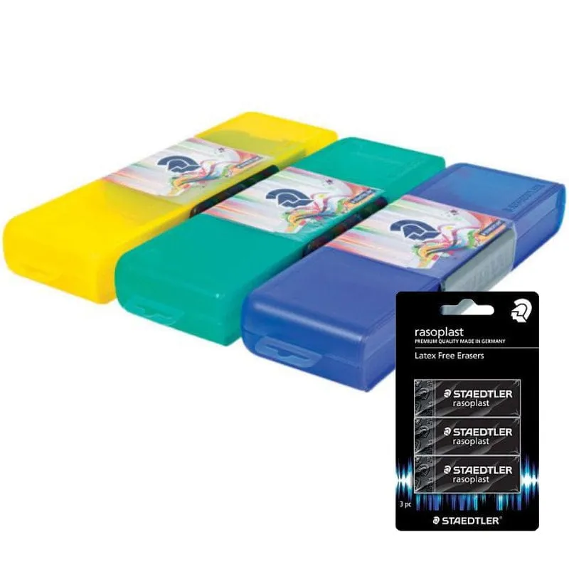 Staedtler Pencil Box (Get 3 Latex Free Staedtler Erasers per box) Price per box