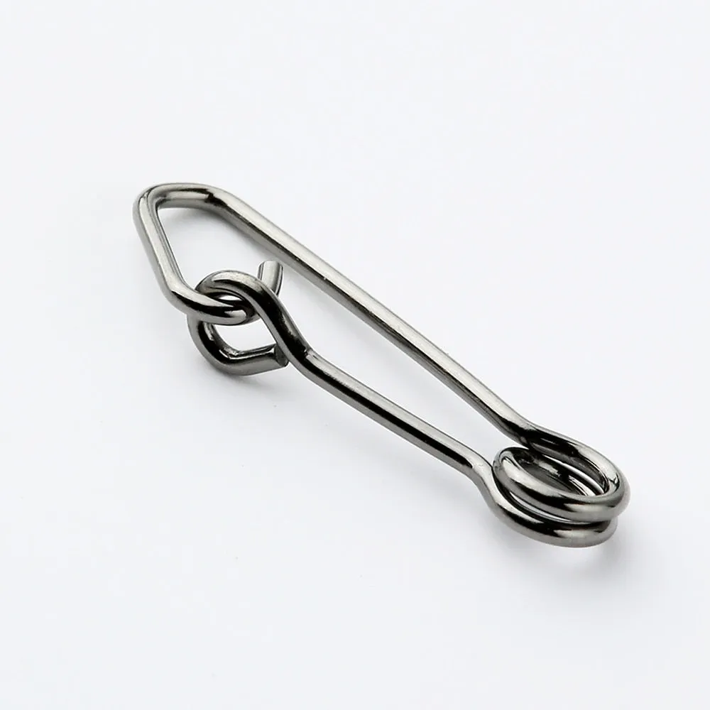 Stainless Steel Hook Lock Snap Swivel Solid Rings Snaps Fishing Connector Accessories