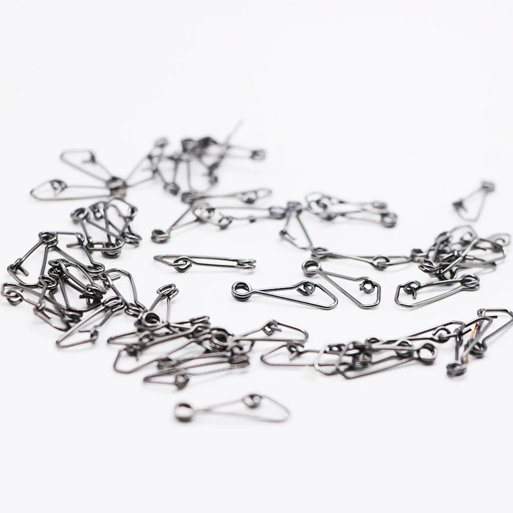 Stainless Steel Hook Lock Snap Swivel Solid Rings Snaps Fishing Connector Accessories