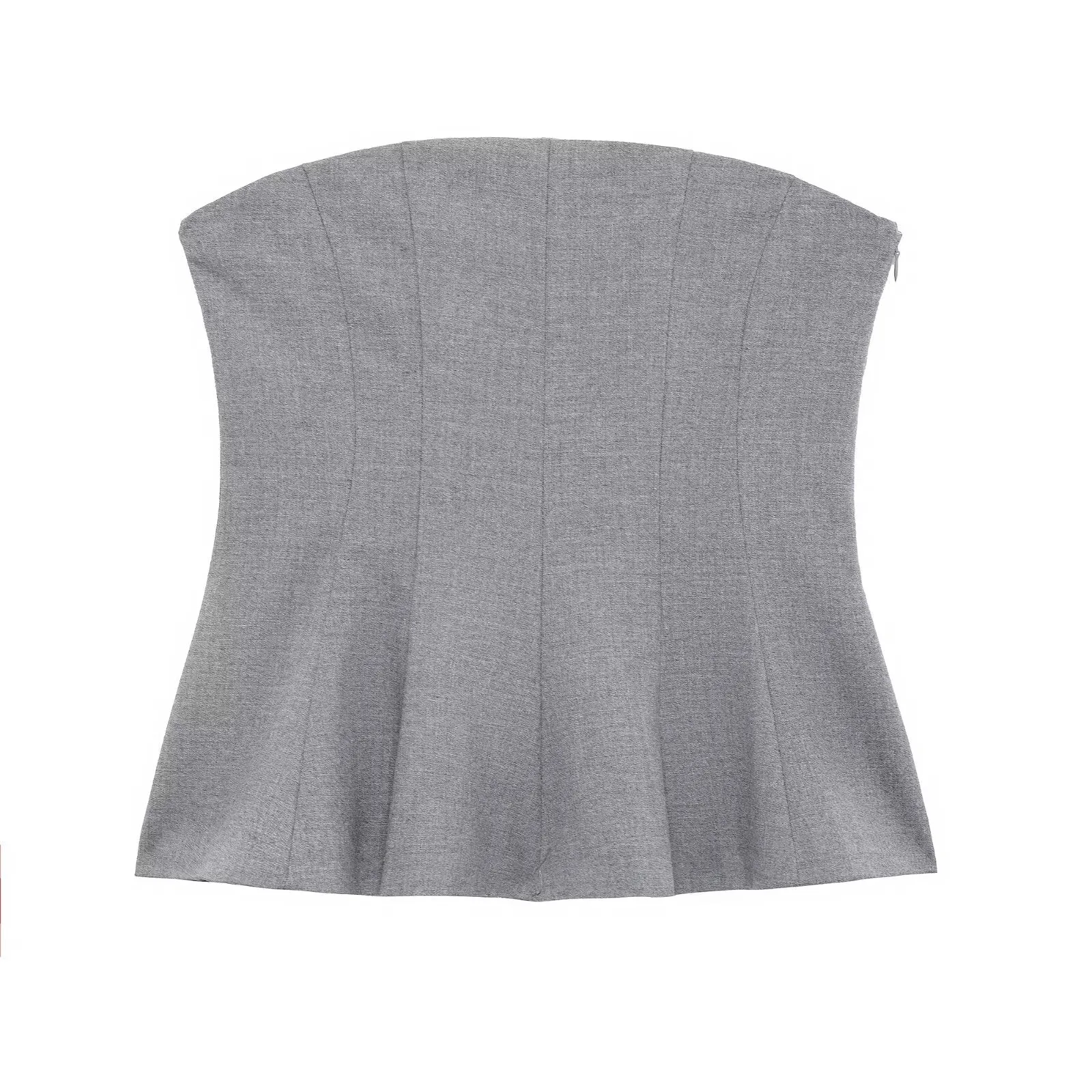 Strapless Peplum Top