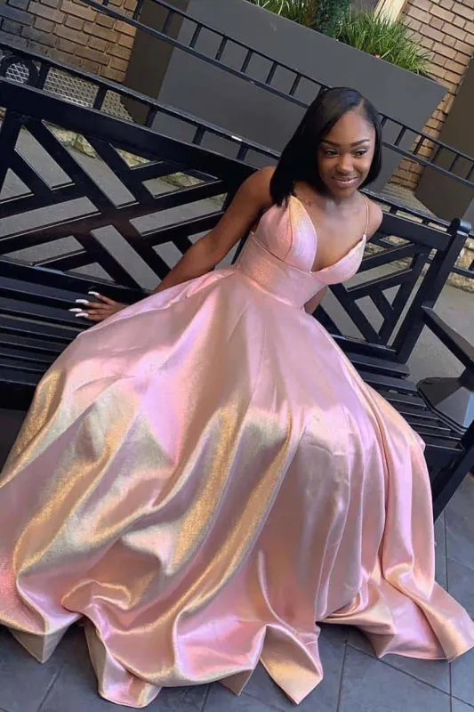 Sweet Spaghetti Strap Ball Gown Prom Dresses