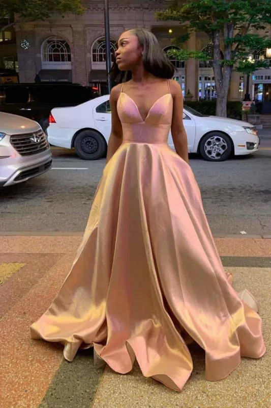 Sweet Spaghetti Strap Ball Gown Prom Dresses