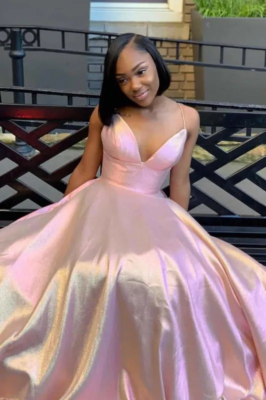 Sweet Spaghetti Strap Ball Gown Prom Dresses