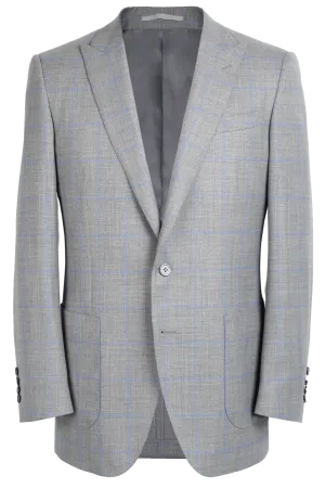 The Arnold Jacket - Cavanni Grey/Blue Windowpane