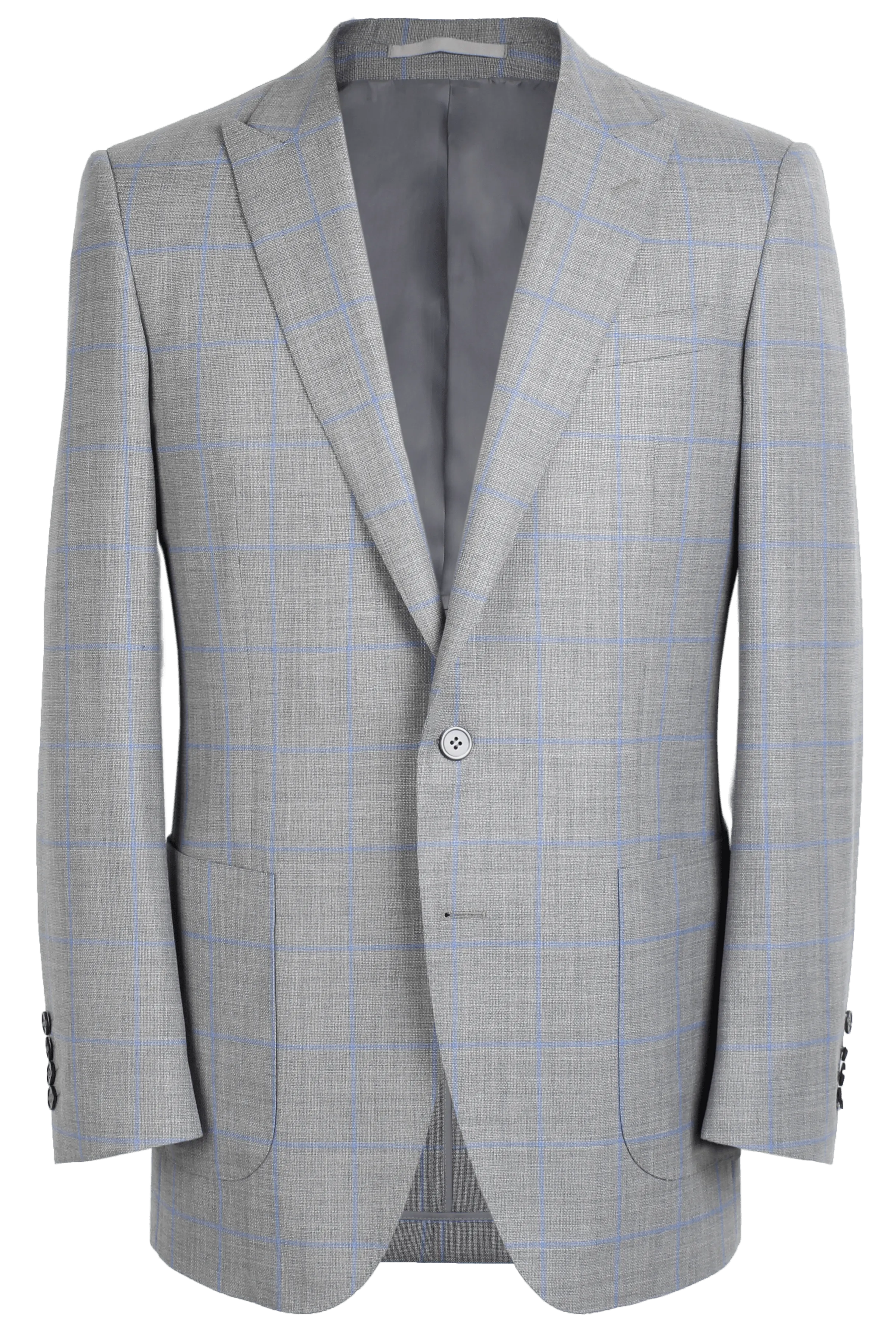 The Arnold Jacket - Cavanni Grey/Blue Windowpane