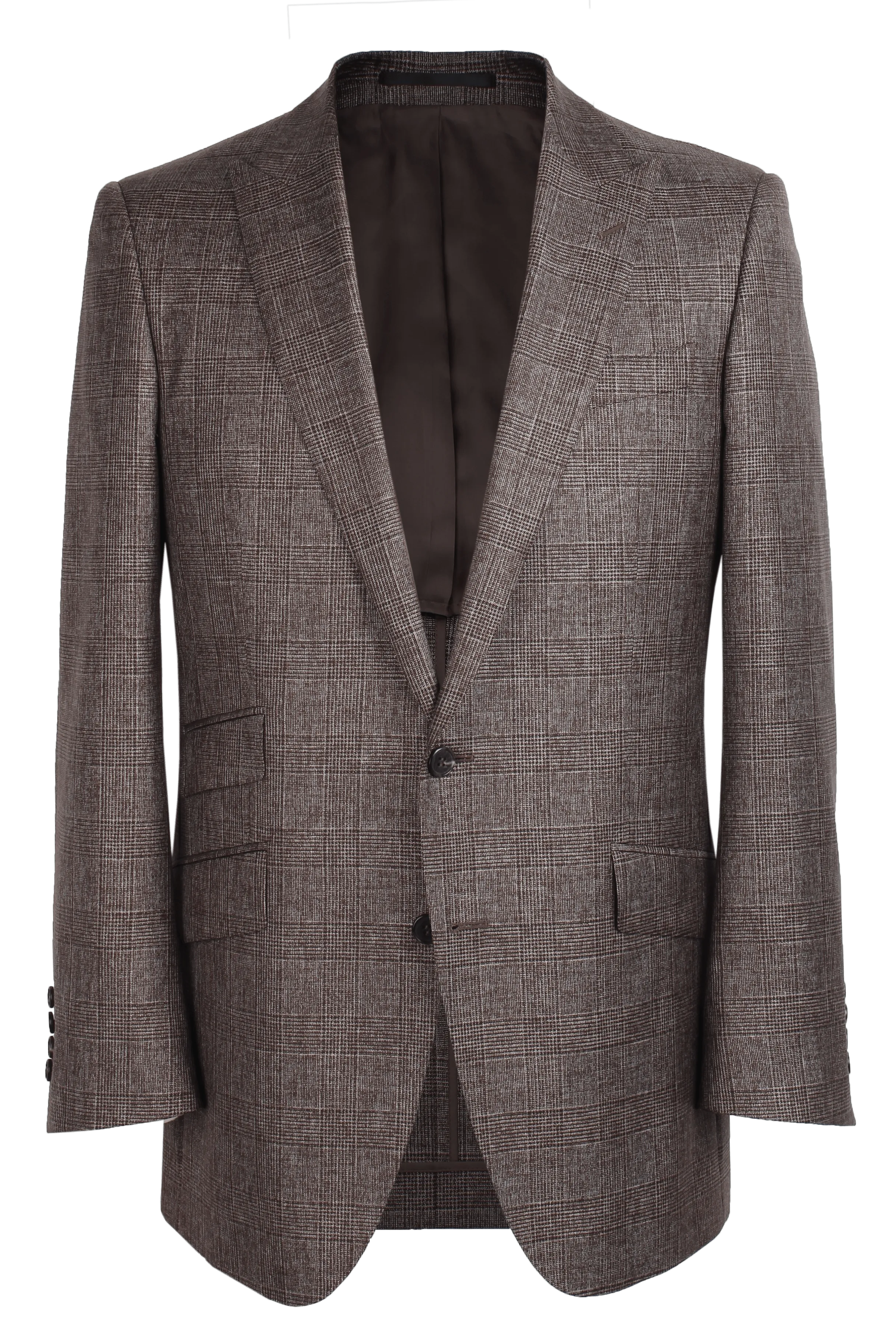 The Arnold Jacket - Dormeuil Chocolate Glen Plaid