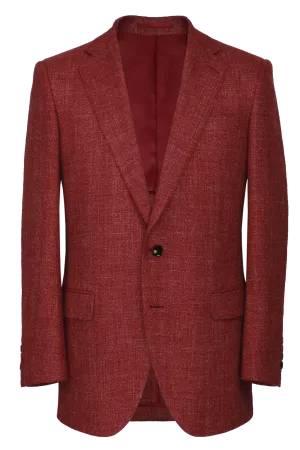 The Byron Jacket - Marzoni Pomegranate Hopsack