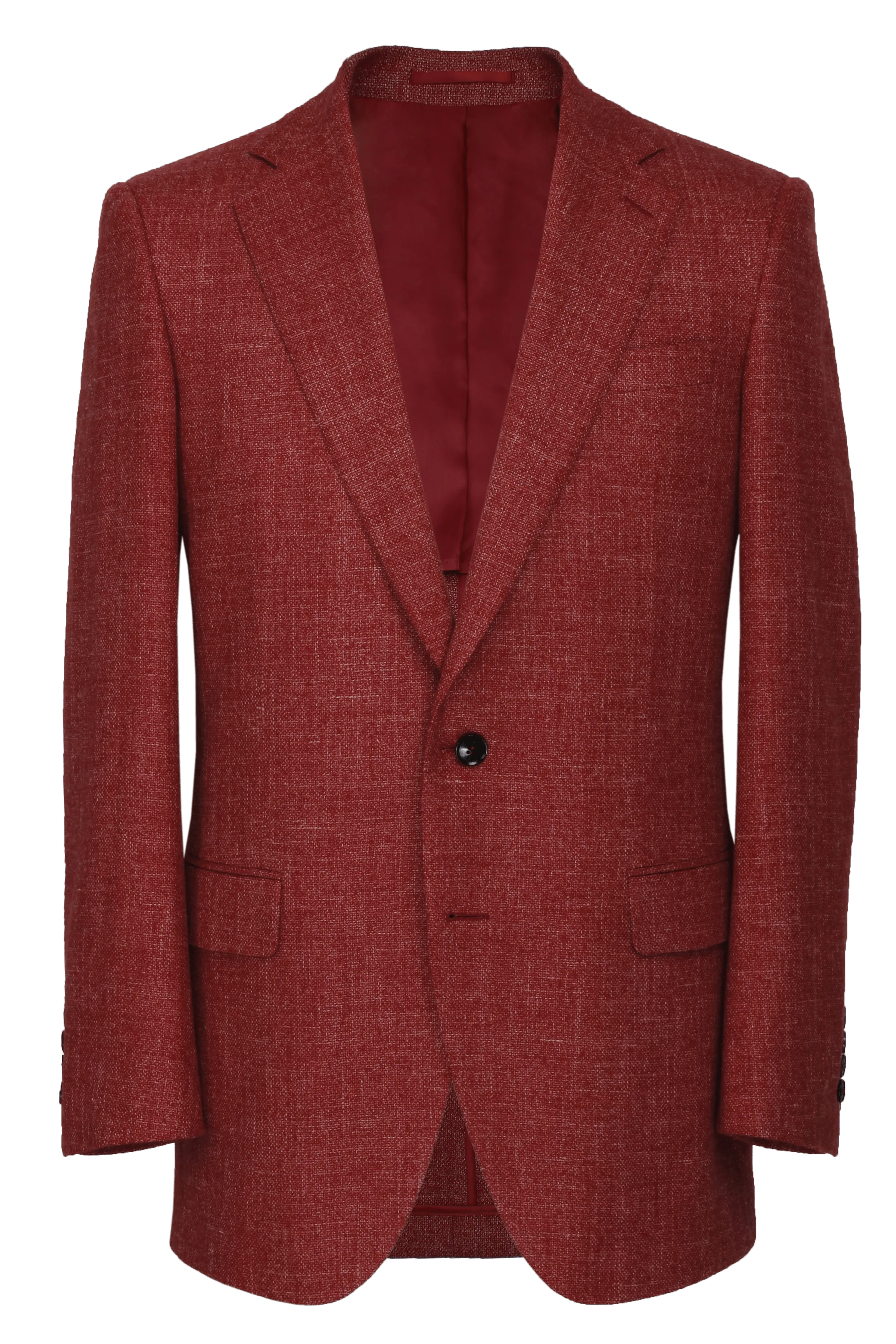 The Byron Jacket - Marzoni Pomegranate Hopsack