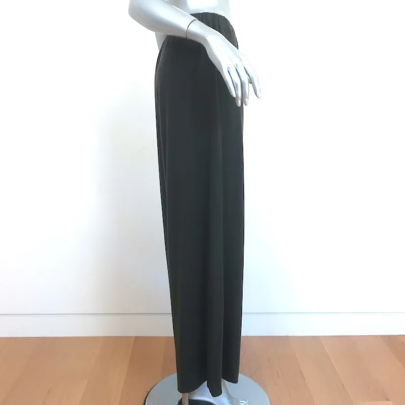 The Row Wide Leg Pants Doi Charcoal Cashmere-Blend Jersey Size Small