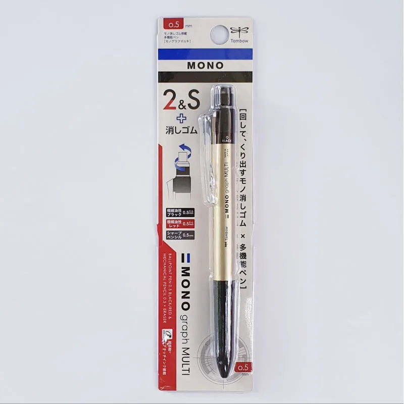 Tombow Mono Graph Multi Function 2 Color Ballpoint Pen 0.5 &  Mechanical Pencil 0.5mm
