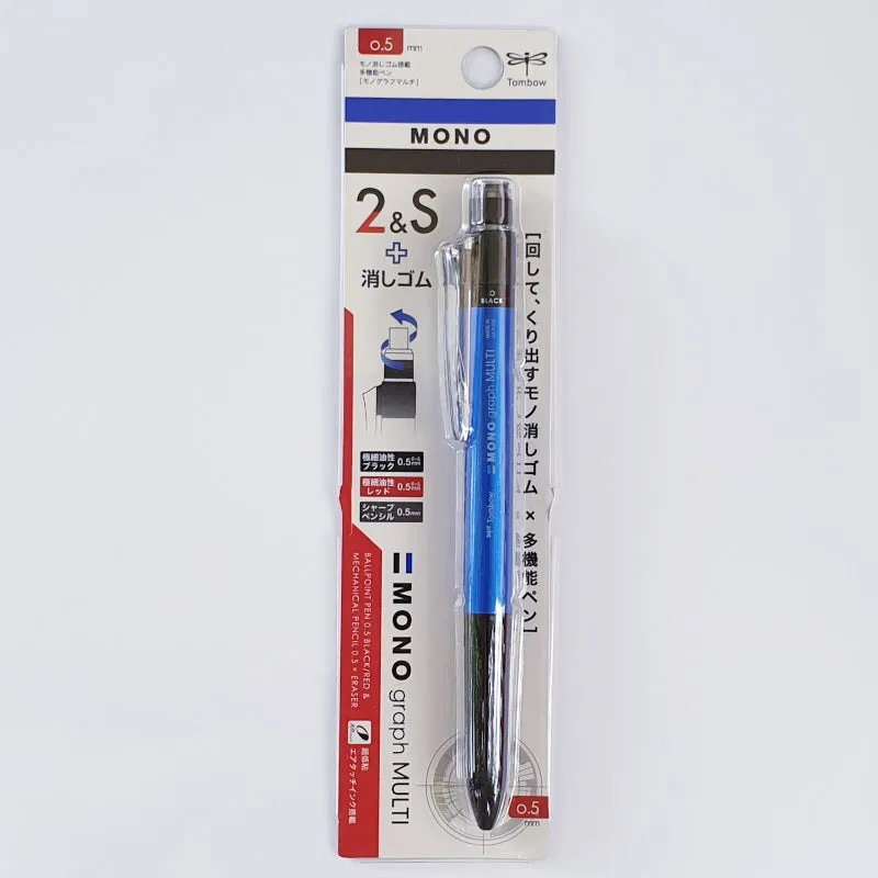 Tombow Mono Graph Multi Function 2 Color Ballpoint Pen 0.5 &  Mechanical Pencil 0.5mm