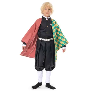 Tomioka Giyuu Anime Demon Slayer Kimetsu no Yaiba Cosplay Costume Kids Children Uniform Outfit