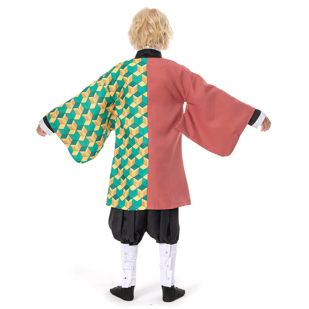 Tomioka Giyuu Anime Demon Slayer Kimetsu no Yaiba Cosplay Costume Kids Children Uniform Outfit