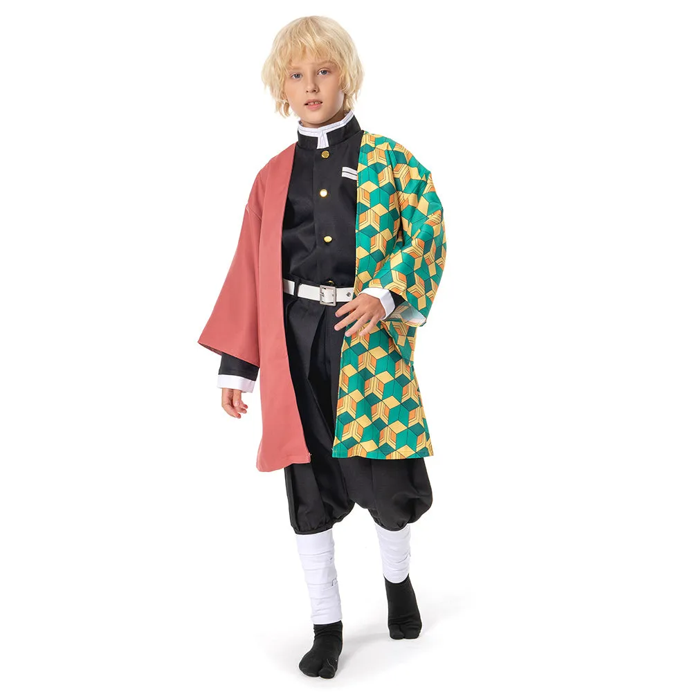 Tomioka Giyuu Anime Demon Slayer Kimetsu no Yaiba Cosplay Costume Kids Children Uniform Outfit