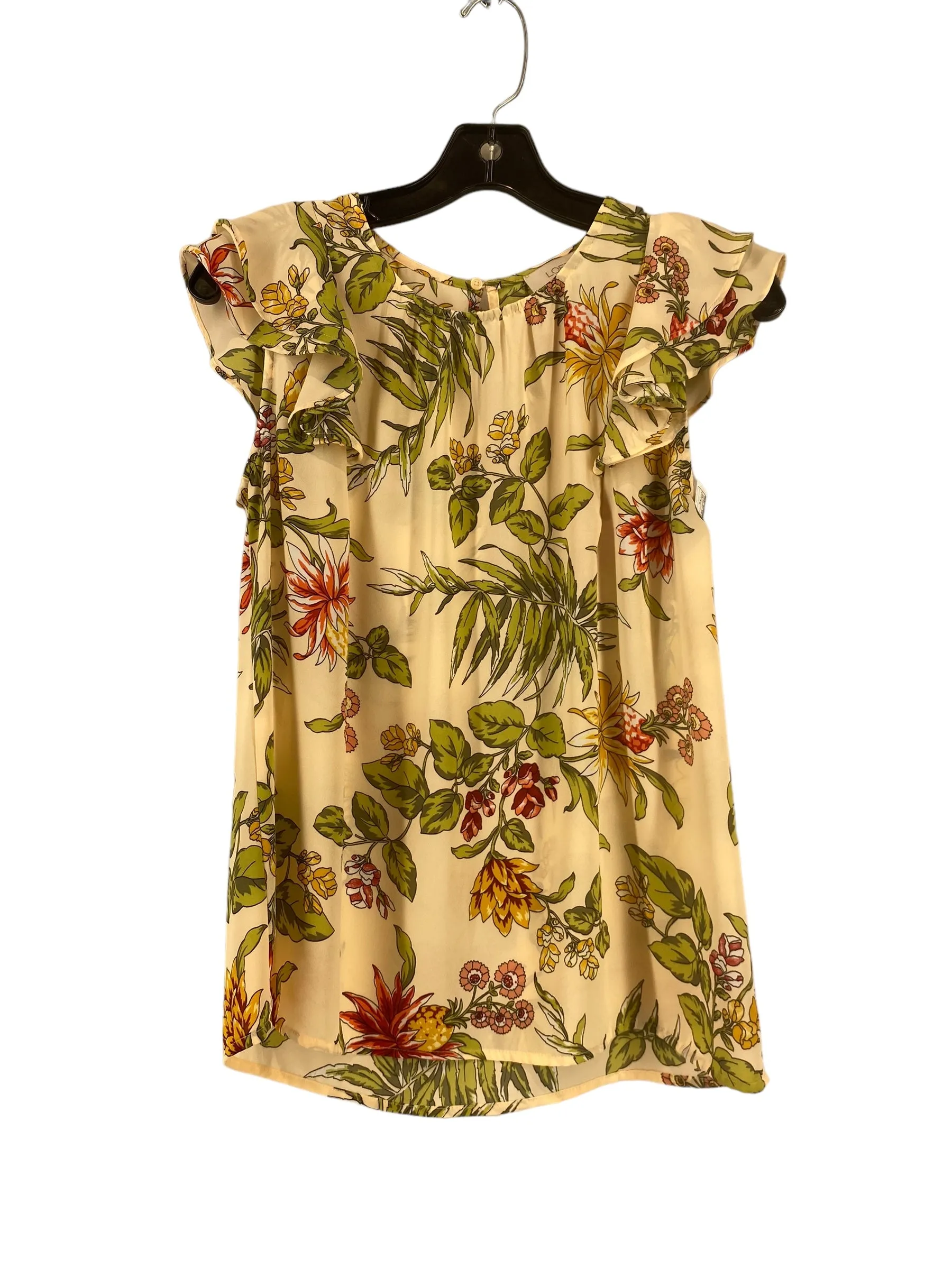 Top Sleeveless By Loft In Floral Print, Size: Xs