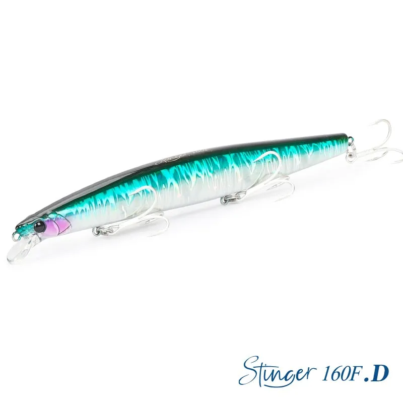 TSURINOYA 160F Ultra-long Casting Floating Minnow Fishing Lure DW110 STINGER 163mm 31g Sea Fishing Hard Bait Baits