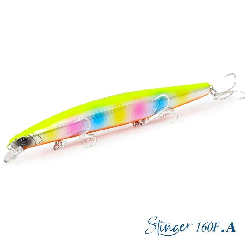 TSURINOYA 160F Ultra-long Casting Floating Minnow Fishing Lure DW110 STINGER 163mm 31g Sea Fishing Hard Bait Baits