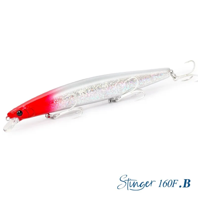 TSURINOYA 160F Ultra-long Casting Floating Minnow Fishing Lure DW110 STINGER 163mm 31g Sea Fishing Hard Bait Baits