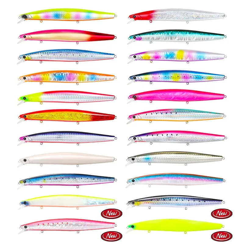 TSURINOYA 160F Ultra-long Casting Floating Minnow Fishing Lure DW110 STINGER 163mm 31g Sea Fishing Hard Bait Baits