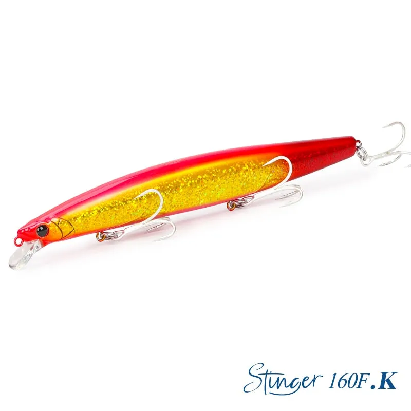 TSURINOYA 160F Ultra-long Casting Floating Minnow Fishing Lure DW110 STINGER 163mm 31g Sea Fishing Hard Bait Baits