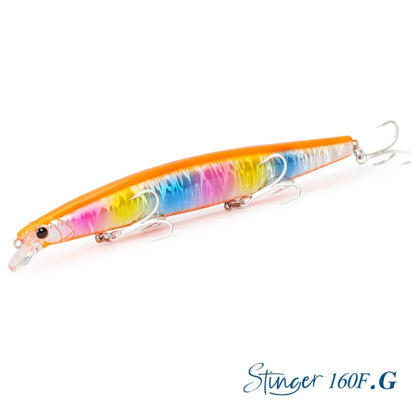 TSURINOYA 160F Ultra-long Casting Floating Minnow Fishing Lure DW110 STINGER 163mm 31g Sea Fishing Hard Bait Baits