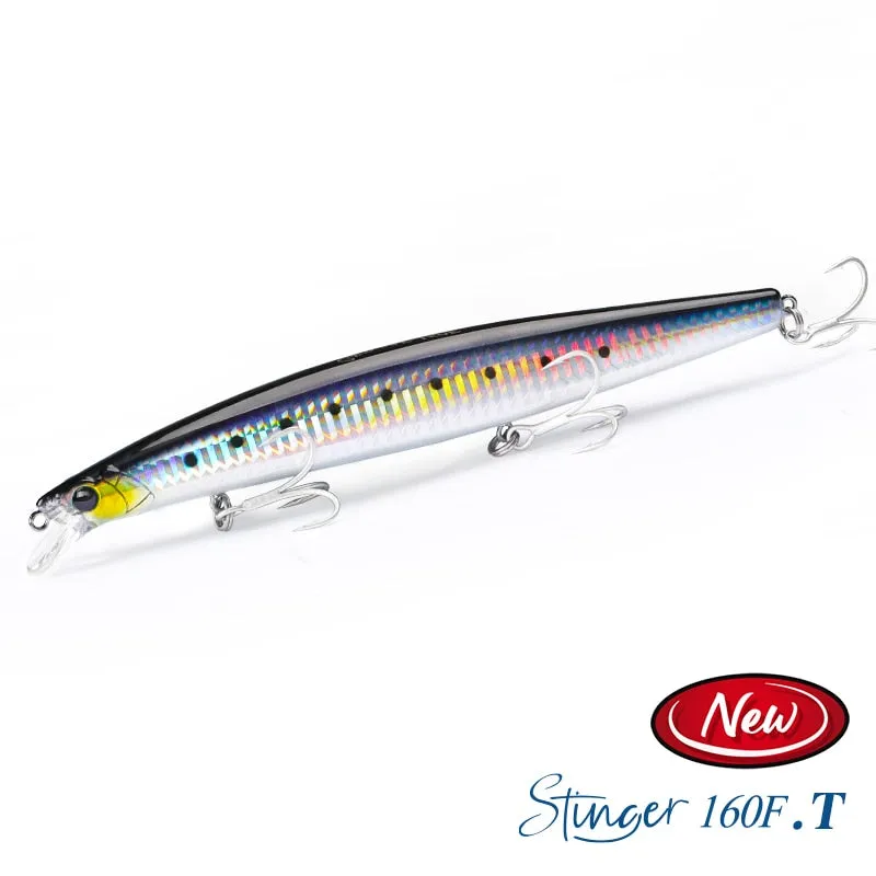 TSURINOYA 160F Ultra-long Casting Floating Minnow Fishing Lure DW110 STINGER 163mm 31g Sea Fishing Hard Bait Baits