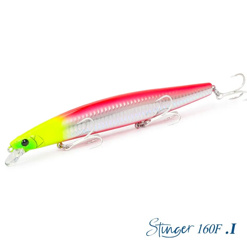 TSURINOYA 160F Ultra-long Casting Floating Minnow Fishing Lure DW110 STINGER 163mm 31g Sea Fishing Hard Bait Baits