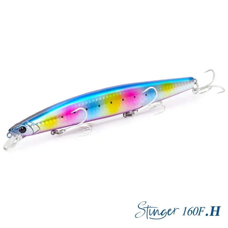 TSURINOYA 160F Ultra-long Casting Floating Minnow Fishing Lure DW110 STINGER 163mm 31g Sea Fishing Hard Bait Baits