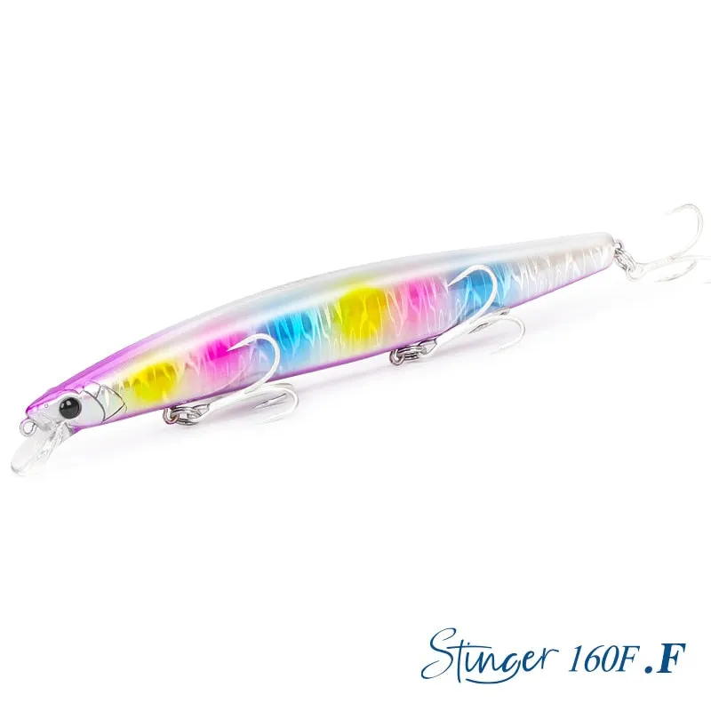 TSURINOYA 160F Ultra-long Casting Floating Minnow Fishing Lure DW110 STINGER 163mm 31g Sea Fishing Hard Bait Baits