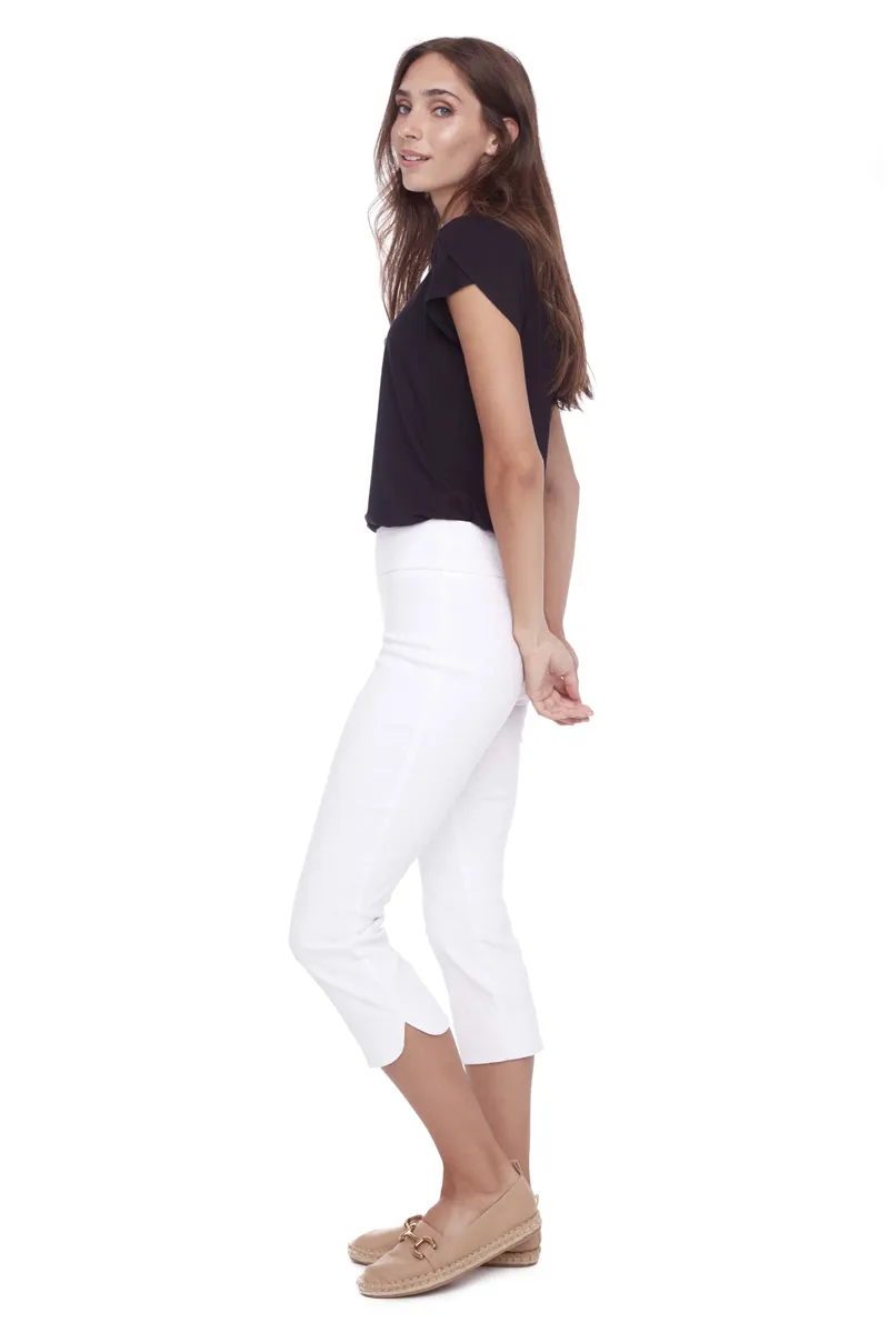 Up! Petal Slit Loom Pant in White