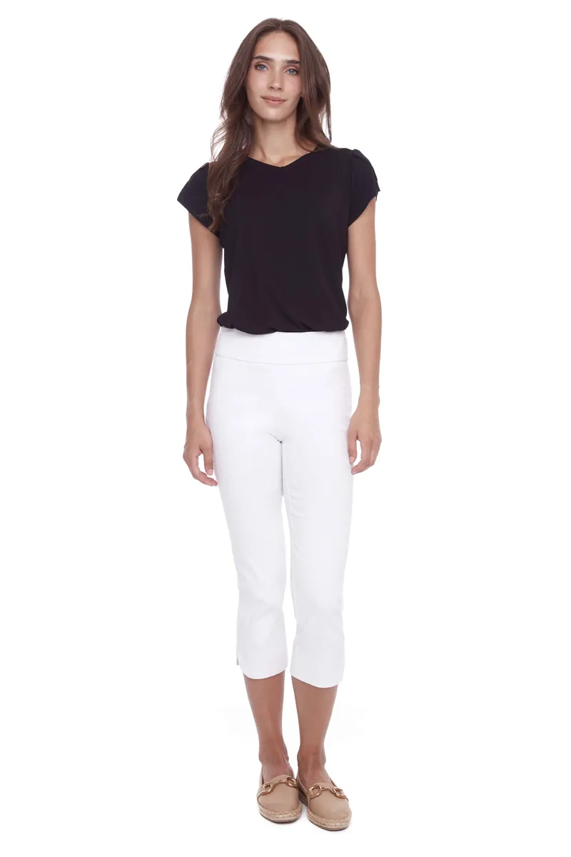 Up! Petal Slit Loom Pant in White
