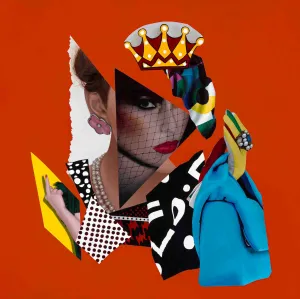 Vakseen Art - A Bit of a Drama Queen - Vanity Pop - Original 30x30 in Acrylic Painting & Wall Decor