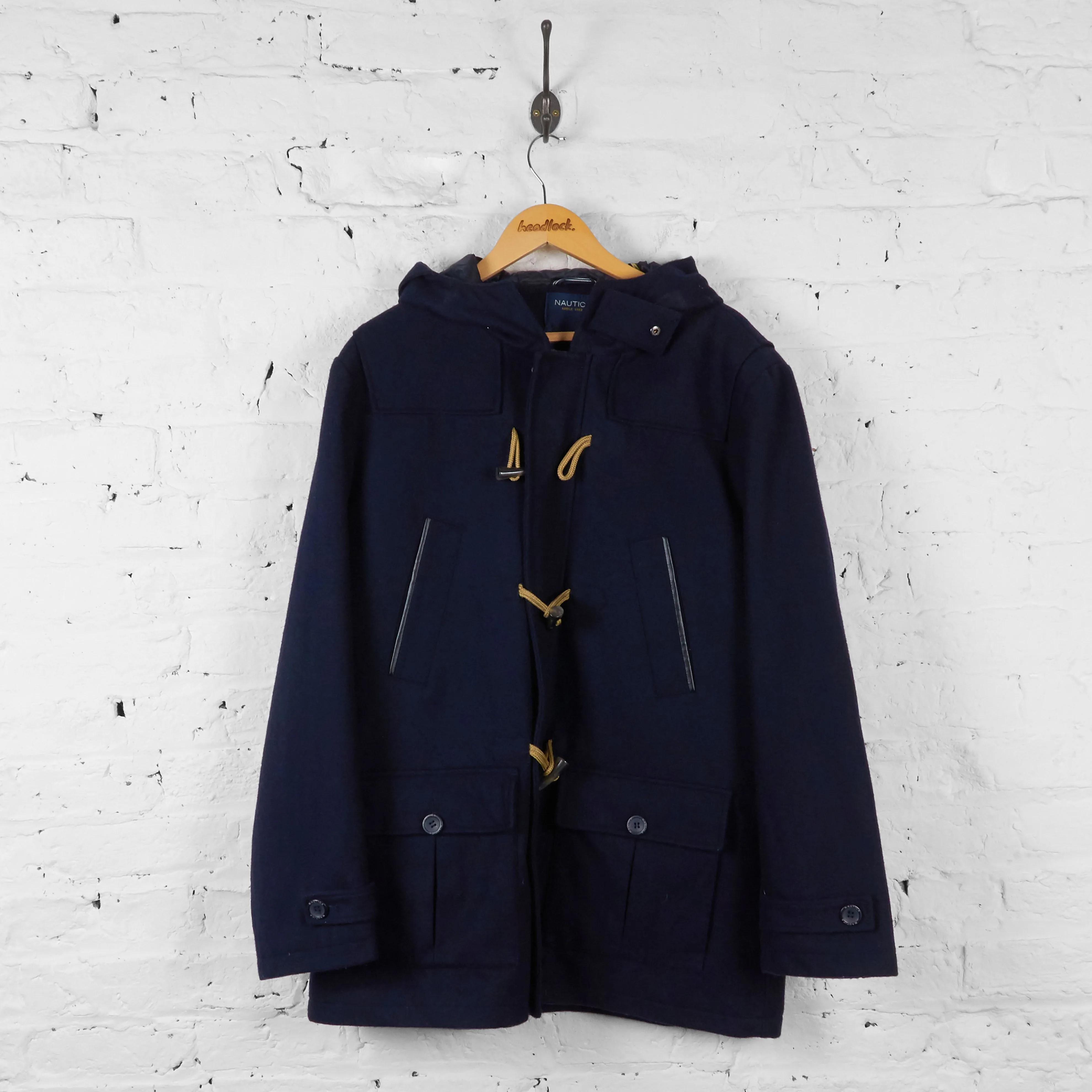 Vintage Nautica Wool Duffle Coat - Navy - XL