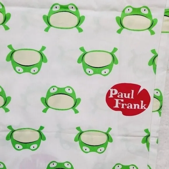 Vintage Paul Frank Pajama Pants, Lester the Frog, White, XS