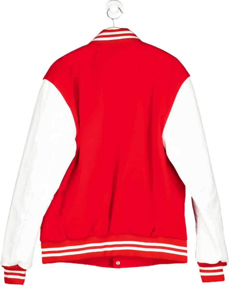 Wanya Ring Red and White Varsity Jacket UK XL