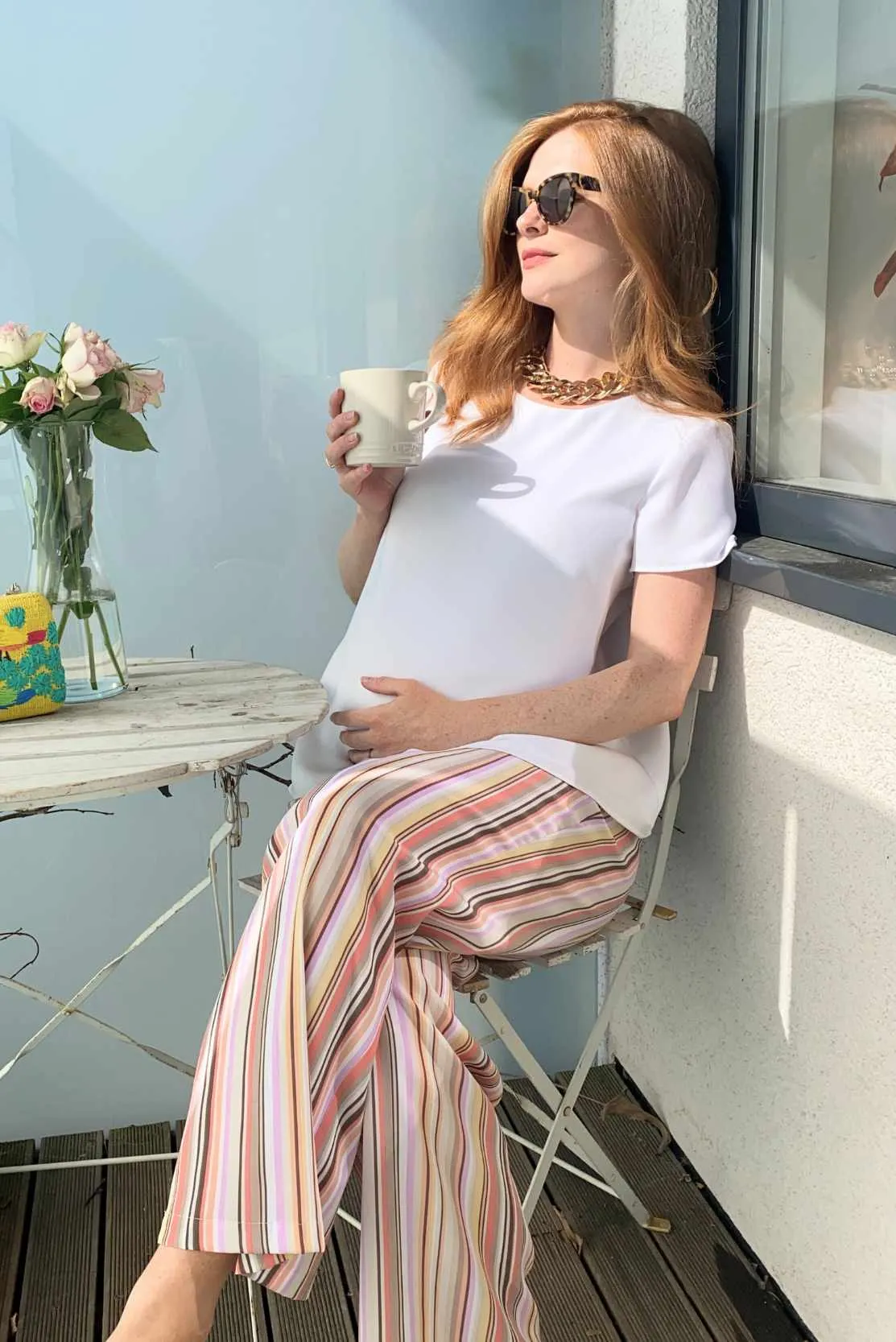 White A-line Top