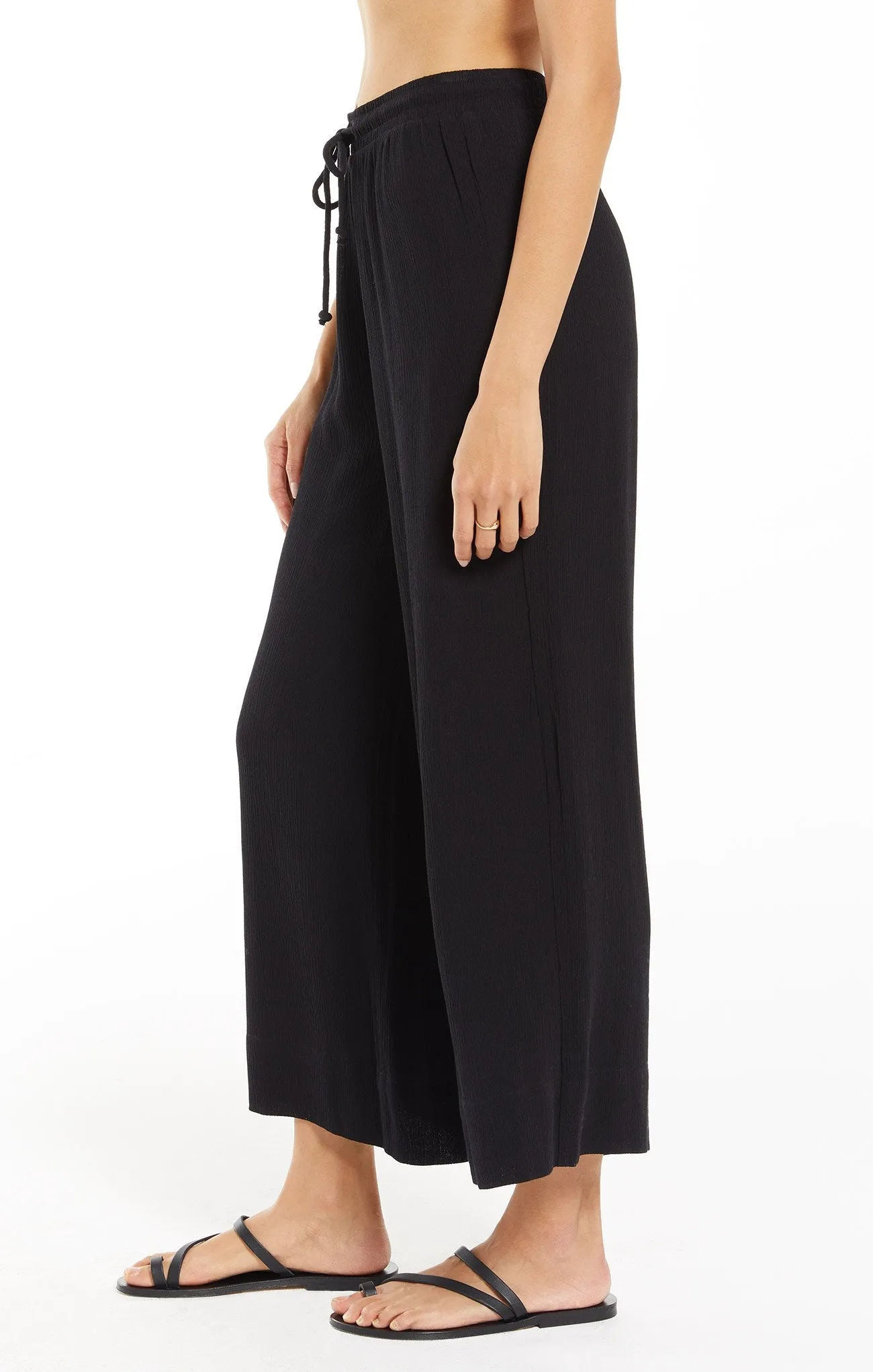 Whitesands wide leg pants in black