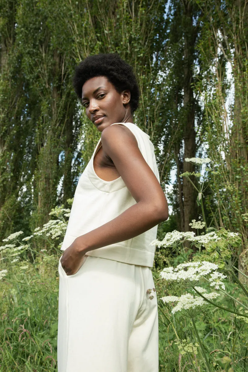 Whitley Organic Cotton Vest in Undyed