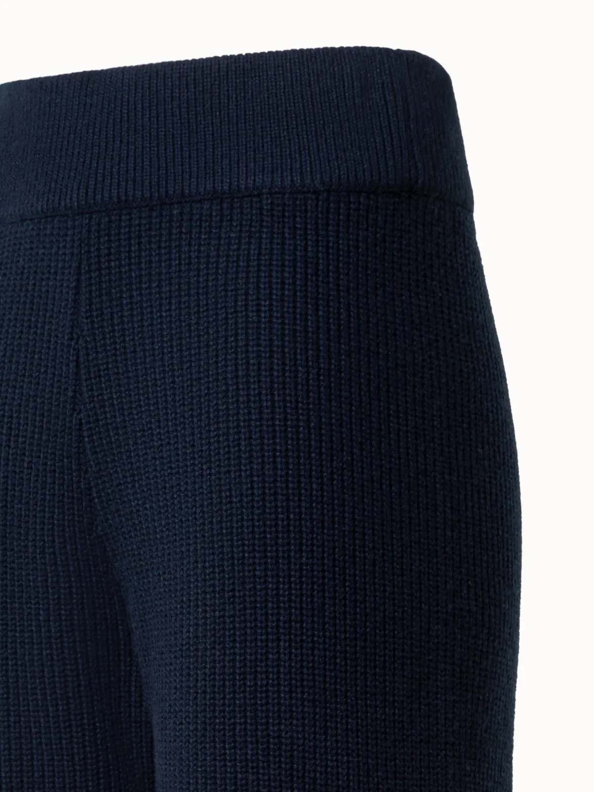 Wide Cashmere Wool Knit Pants