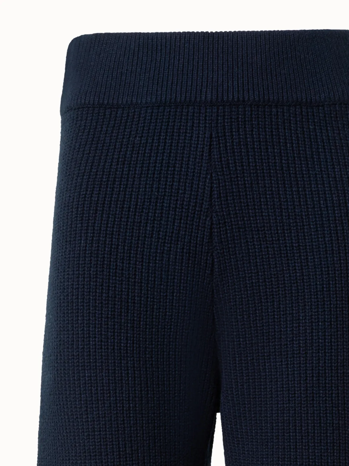 Wide Cashmere Wool Knit Pants