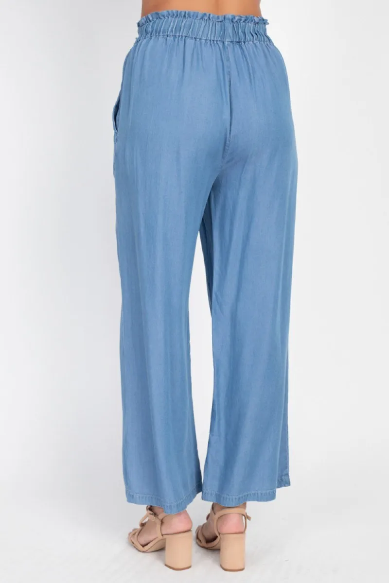 Wide Leg Lyocell Pants