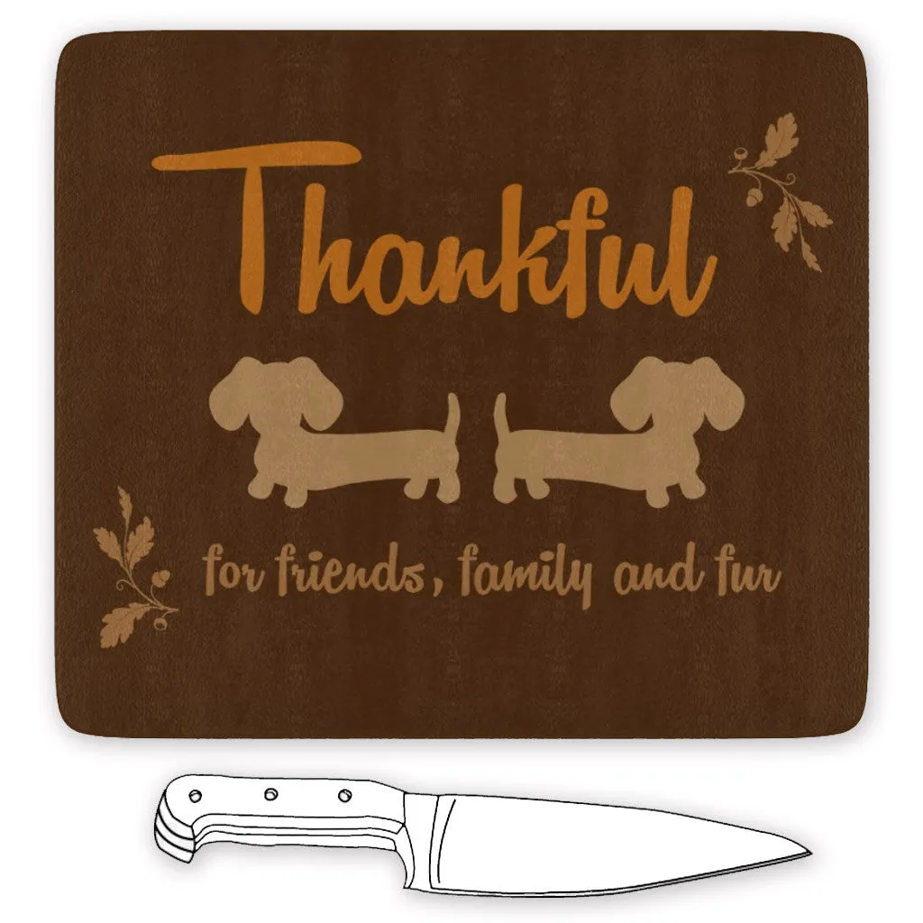 Wiener Dog Thanksgiving Day Cutting Board