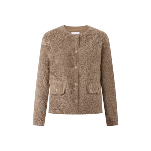 WOOL FROSTED ALMOND COAT