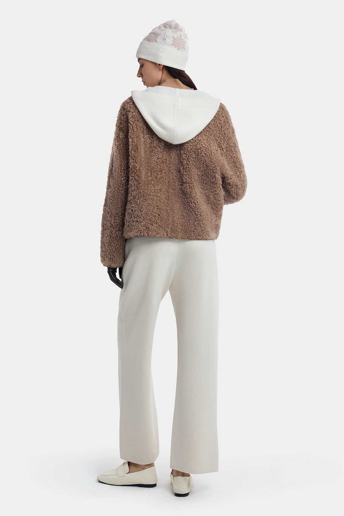 WOOL FROSTED ALMOND COAT