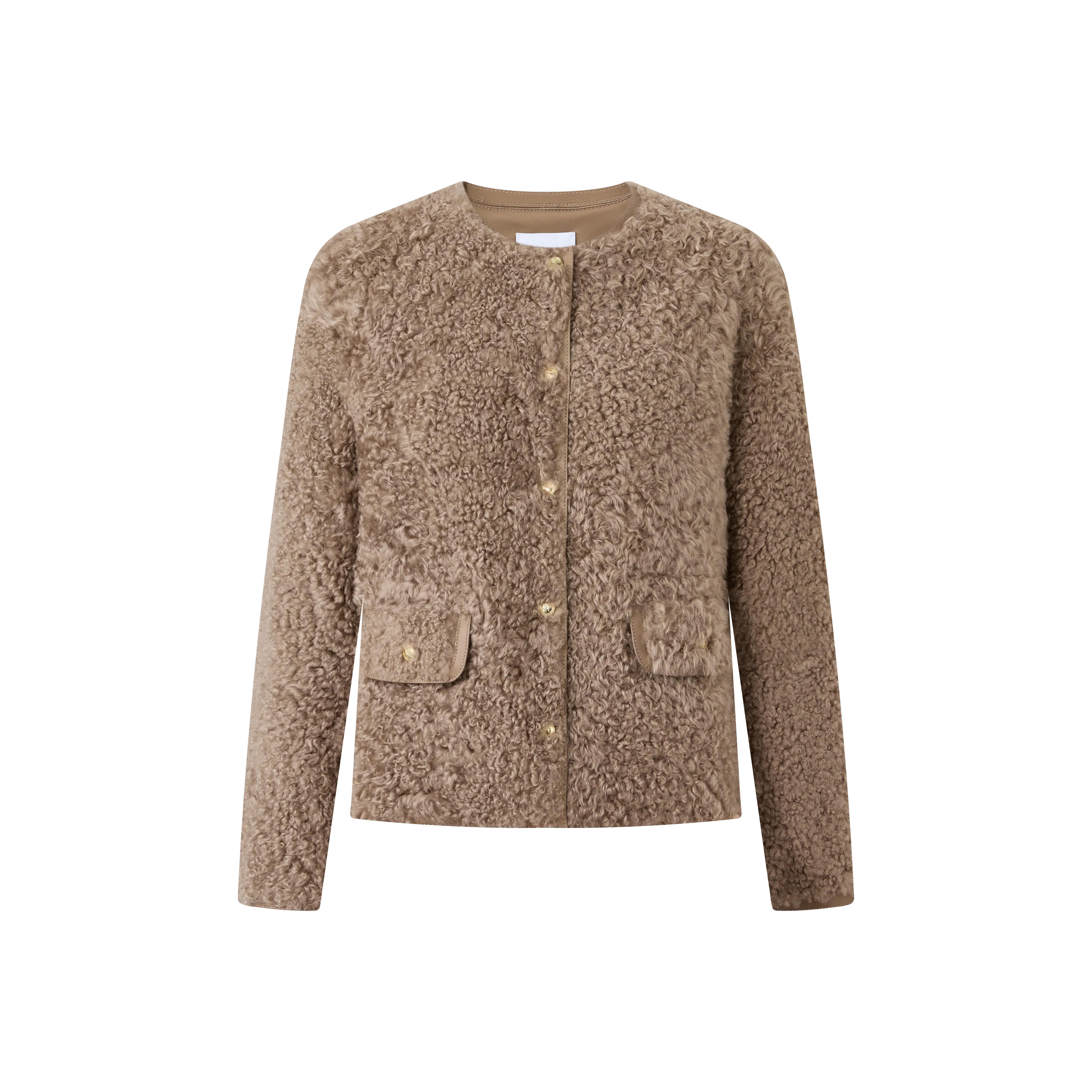 WOOL FROSTED ALMOND COAT