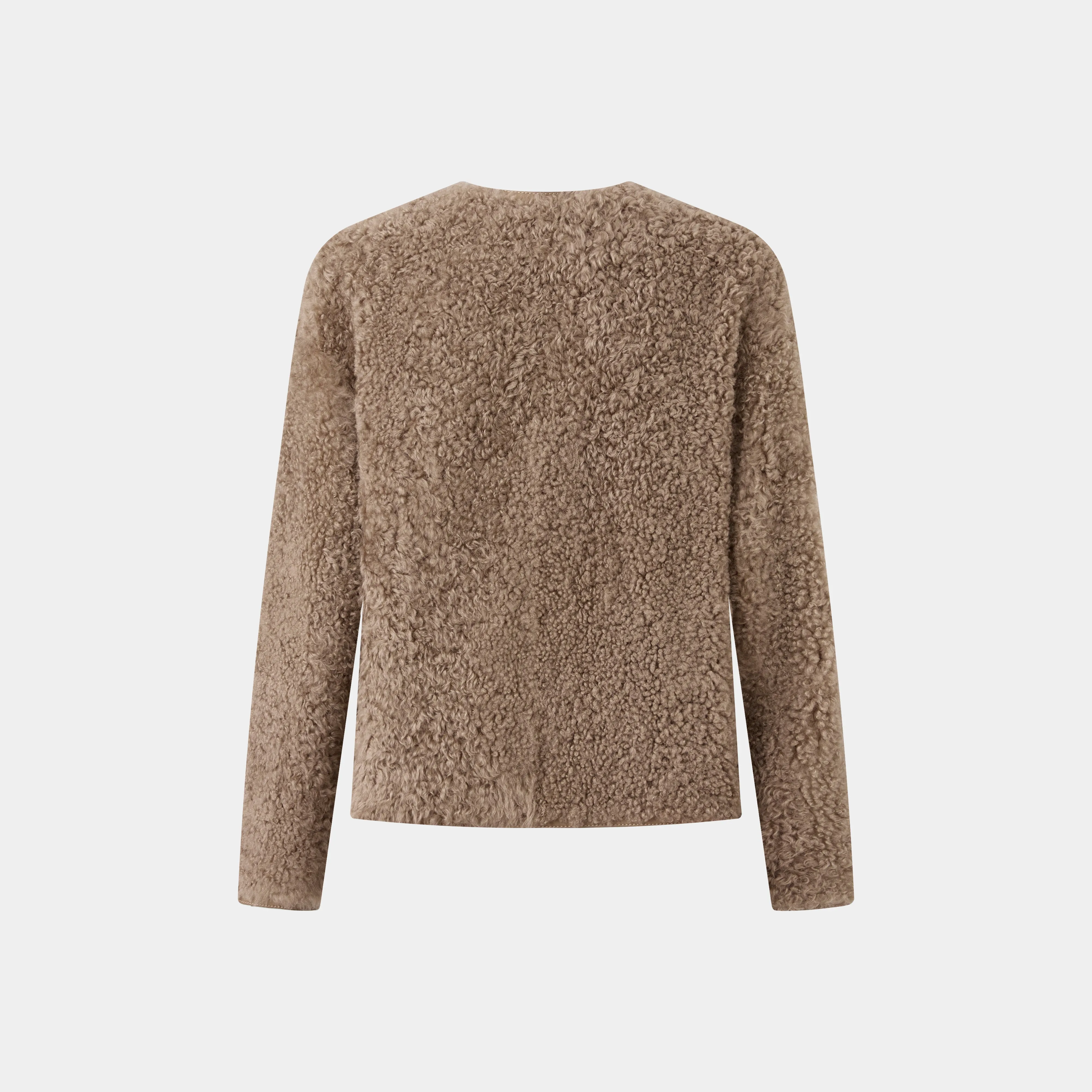 WOOL FROSTED ALMOND COAT